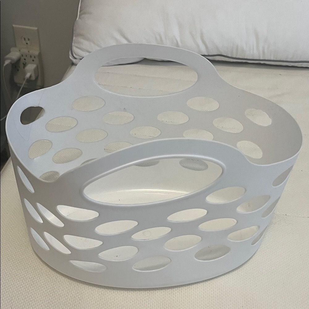 White Plastic Storage Basket